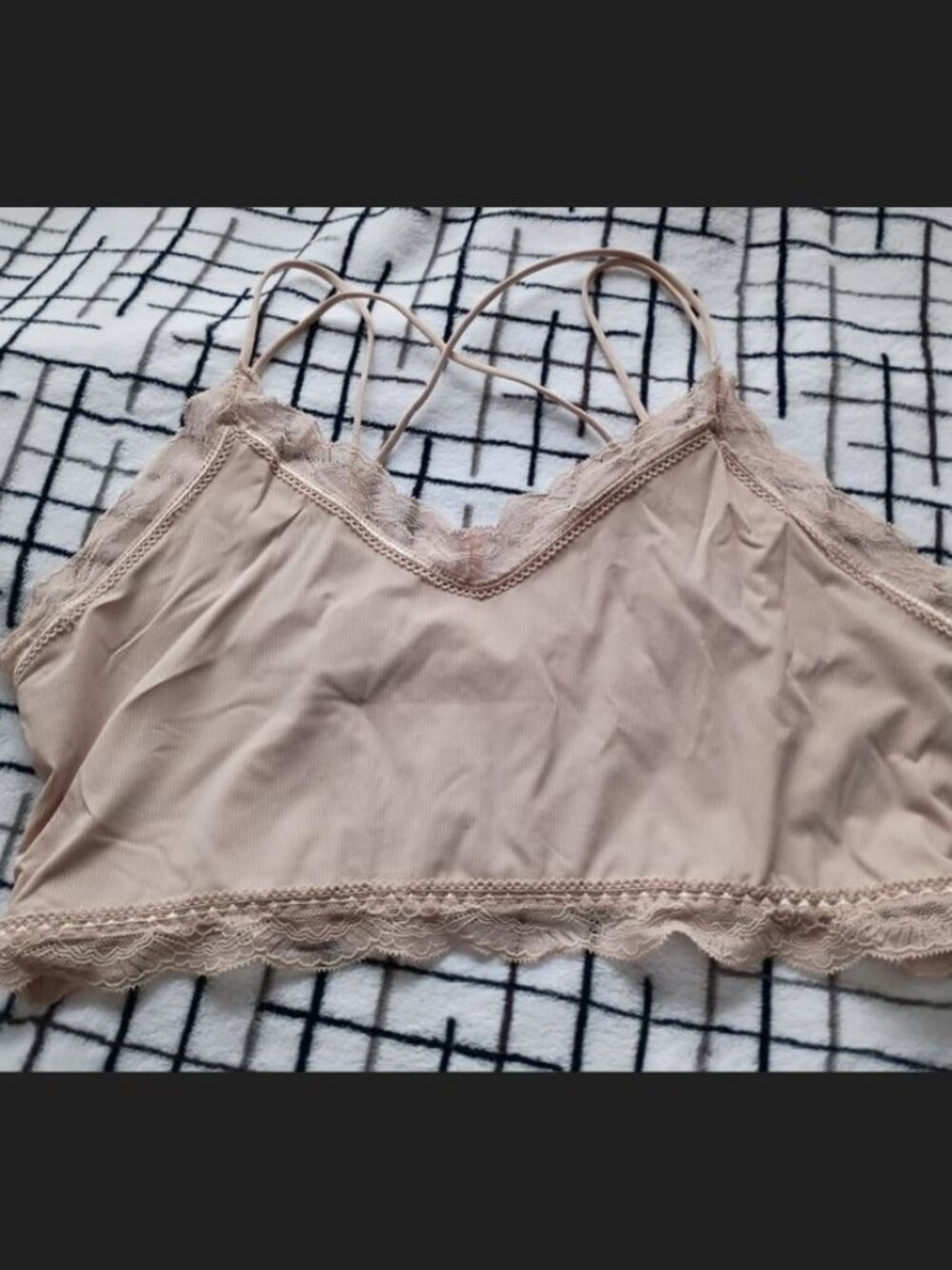Nude Lace Trim Jadyk Brand Size L/XL Bralette New
